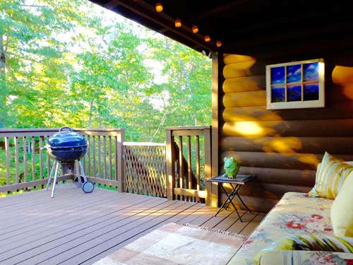 Charcoal Grill on back deck
